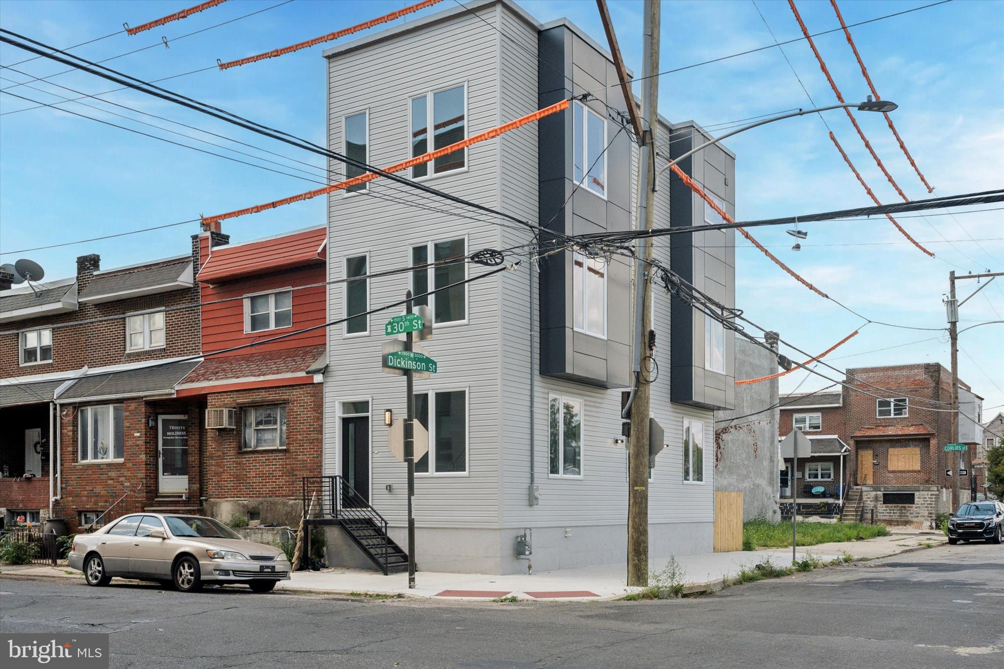 A TOP NOTCHED STUNNINGLY FINISHED CORNER NEW CONSTRUCTION. Welcome to your dream home on the 30th block of 15th Street, one of the most desirable and easily accessible spots in Grays Ferry. This stunning new corner property checks every box with over 2,600 sq. ft. of living space, 4 spacious bedrooms, and 3 full baths. From the moment you step inside, you’ll be wowed by the modern finishes, gourmet kitchen, high-end appliances, private roof deck, and a luxurious master suite. Even better – it comes with a 1-year builder’s warranty and 10 Years Tax Abatement is in process for peace of mind.
The location is unbeatable! With a Walk Score of 93, daily errands are a breeze – cafes, restaurants, fresh markets, shopping, and parks are all just steps away. Main transit lines and easy highway access mean you can get anywhere in the city without the hassle, and you’re only 10 minutes from University City and UPenn, making it a perfect fit for professionals, students, or anyone who wants convenience at their doorstep.
Outdoor lovers will also enjoy being so close to Grays Ferry Crescent Trail, featuring 12 acres of open green space, meadows, fishing spots, and even a skate park – an amazing oasis right in the city. Spacious. Modern. Perfectly located. This home has everything you need and more – all that’s left is for you to move in!