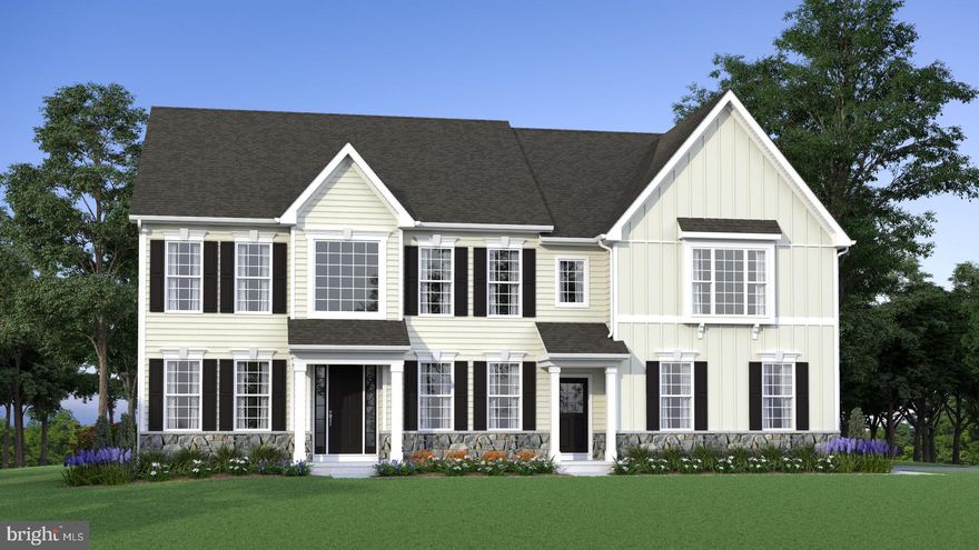 Welcome to Highlands at Back Creek- a small community of only 42 lots. Most lots back to open space, and they're all at least 3/4 acre. Tired of massive developments with no sense of a community? This is the place for you;) Check out some of the many standard features: 9' ceilings on the first and second floors, and crown molding in the living room, dining room, and foyer. Shaw hardwood flooring in the foyer, kitchen, dining room, and powder room. 6'x6' ceramic tile in the hall and owner's bath. Gourmet kitchen with granite countertops, stainless steel appliances, double wall oven, microwave, separate cooktop, and dishwasher. Side entry garage with a garage door opener. Energy-efficient HVAC- LENNOX furnace, LENNOX 14 SEER central air conditioning, wifi-thermostat, and  Low-E Argon windows. The Rittenhouse has a well-designed floor plan.  One of the front doors leads to a 2-story foyer, and the other brings you into the mudroom. The mudroom, located off the garage, is a perfect place to add additional built-ins for coats, shoes, book bags, etc.
At the front of the house is the living room, which could be used as a library, office, or playroom. The kitchen has an island, plenty of cabinets, and a flex area that could be a massive walk-in pantry.  Everyone loves an open floor plan, and this house doesn't disappoint. The family room is next to the kitchen with a beautiful fireplace, mantel, and marble surround. On the second floor are three nice-sized secondary bedrooms and a laundry room with a handy laundry tub. The Owner's suite ( 15'x20') has 2 WALK-IN closets, and the Owner's bath has a double vanity and a large shower.  Use the address of the model home, -129 Ayshire Dr, for GPS.
The pictures shown are not of the actual home. Photos are for marketing purposes only and are not of the actual house. County, city, school taxes, assessment value, and square footage are approximate. If you are working with a realtor, the agent's client must acknowledge that a realtor is representing them during their first interaction with JS Homes, and the realtor must accompany their client on the first visit.