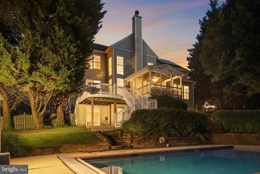 Discover your own private sanctuary on this stunning 1.16 acre cul-de-sac lot in the highly sought-after Carr's Grant community. This colonial-style home offers privacy, comfort, and outdoor living, with a fenced inground pool, charming pool house, and mature trees providing natural screening.


--Thoughtfully Designed Living Spaces:
Enter through a welcoming foyer flowing into a private office, formal dining room, and bonus room. The impressive 2-story family room features tall windows and a cozy fireplace. The open kitchen includes an eat-in dining area and flows to the screened porch and deck, creating ideal entertaining space.


--Comfortable Accommodations:
The upper level provides four well-appointed bedrooms and three full bathrooms, including a primary suite with elegant tray ceilings. The fully finished basement offers an additional bedroom, full bathroom, and spacious recreation room with fireplace and walk-out access to the backyard and pool area. 



--Outstanding Outdoor Living:
The property features a private inground pool with pool house for entertaining and storage. Multiple outdoor spaces including screened porch, deck, and patio provide endless options for relaxation. A spacious driveway and side-entry 3-car garage ensure convenient parking.