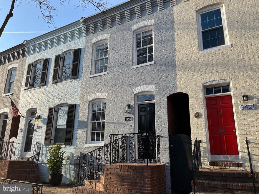 Top of the line total renovation of this classic Georgetown townhouse located conveniently in the sought after West Village of Georgetown by  “Carpenters of Georgetown”, same local developers as 3427 O Street NW.   Rare to find a rental townhome as exquisite as this!  High ceilings, beautiful wide plank hardwood floors, new top of the line gourmet kitchen with windows and dining room door opening to the beautiful new slate terrace.   Open floorpan with spacious living room complete with built in television, powder room,  dining room and kitchen all conveniently located on the main level.  Upstairs offers two large bedrooms each with its own designer bathroom and more than ample closet space.  The interiors of closets provide custom finishes and hardware.   Designer lighting throughout.  Elegant hardware throughout. Three blocks to Georgetown University's main campus and seven blocks to Georgetown University's Medical Center.  This one is a ten!