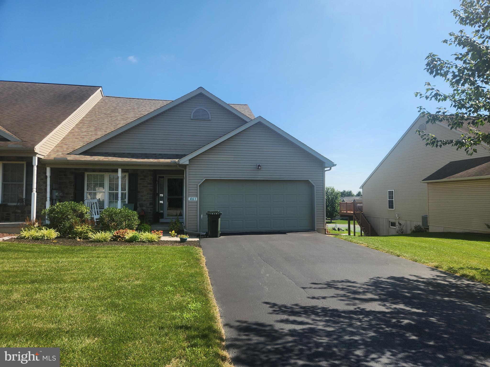 This property will be offered at Public Auction on Tuesday, September 9, 2025 @ 6pm. The listing price is the opening bid only and in no way reflects the final sale price. 10% down due at auction, 2% transfer tax to be paid by the purchaser, real estate taxes prorated. This well-located end-unit townhome offers the convenience of first-floor living in a quiet cul-de-sac neighborhood. The main level features an open-concept layout with a vaulted-ceiling living room, dining area, and kitchen, along with a spacious master suite with an attached full bathroom. This floor also hosts a second bedroom, an additional full bath, and a first-floor laundry room. Additional amenities include an attached 2-car garage, an unfinished walk-out basement, extra parking directly across the street, and easy access to downtown Manheim, Lititz, and Routes 772 & 72.