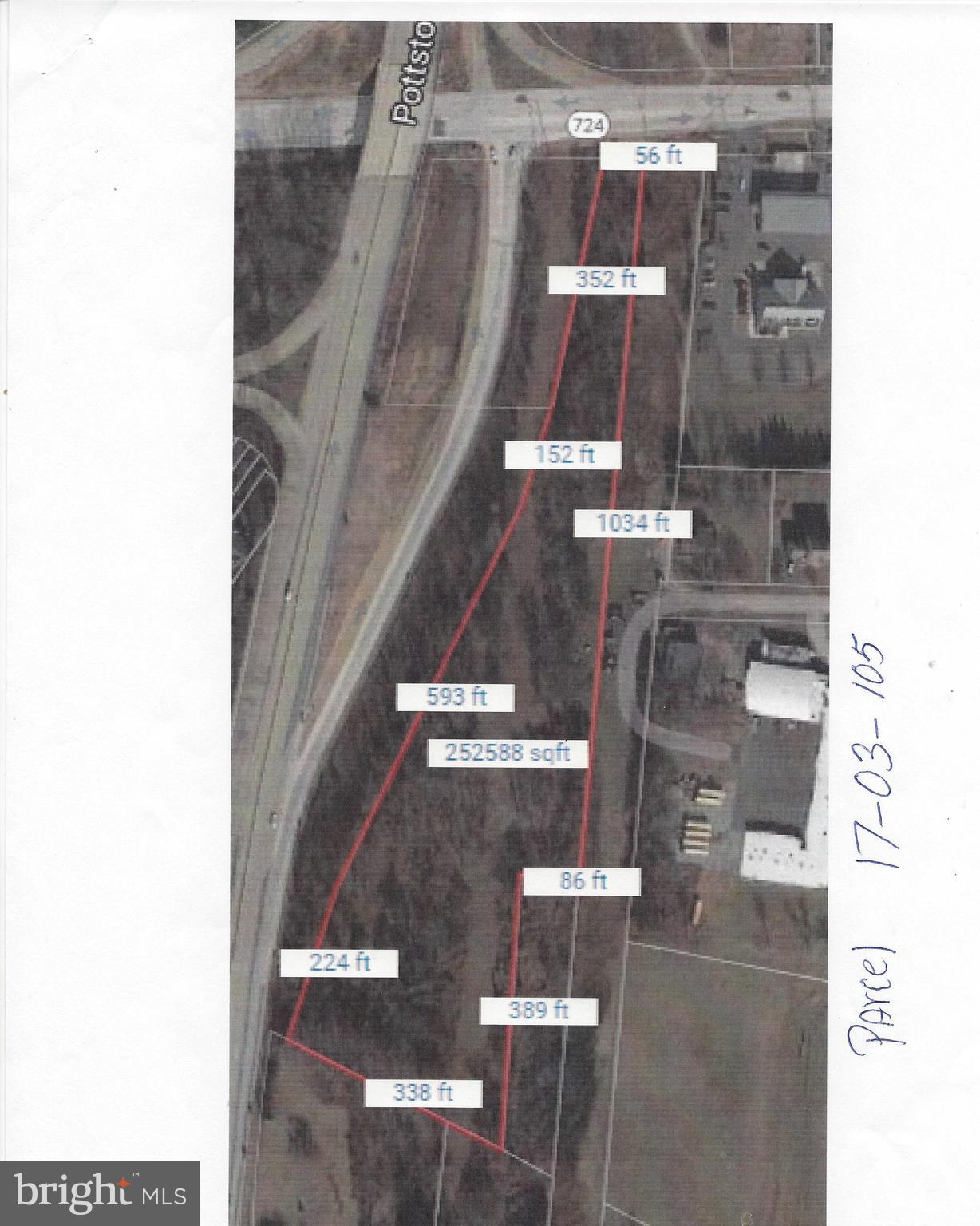 There are 3 parcels included in this property. 17-03-0103, 17-03-0102, 17-03-0105. Zoned Town center. Township will consider a change to C1 or C2 if requested by Buyer. Corner location, but can only be accessed via E. Cedarville Rd. Total of all three parcels is approx. 10acres of which 5 Acres fairly level. Property is 1500 ft. S of intersection of Rt. 422 and Rt. 100.Seller will consider selling corner parcel separately.The three buildings on the property have no value, they are completely gutted. Total taxes for all three parcels are$22597.00