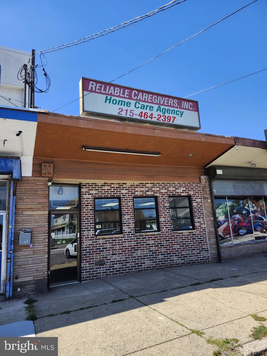 Great opportunity to own your own store without CAM charges or association fees.  Located in the heart of northeast Philadelphia this property offers great drive-by traffic exposure with parking.  Currently a Home Health Agency, this space can be used as is or converted into something unique. The shopping center has access to main roads ( I-95, Route 1 and Pa. Turnpike not to far) and centrally located inside of a residential area. Motivated seller, MAKE YOUR OFFER TODAY!!!