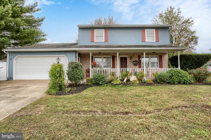 This spacious home is tucked nicely into Noll Manor and has lots of space  including an eat in kitchen AND a dining room. A living room AND a family room. The three bedrooms are nicely sized, and the primary bedroom has a half bath included. This neighborhood is a great one to walk your dog, especially with the park that sits along the Conodoguinet Creek.  You'll probably enjoy the covered back porch to protect you from the sun, or enjoy a rainy day snuggled away back there.