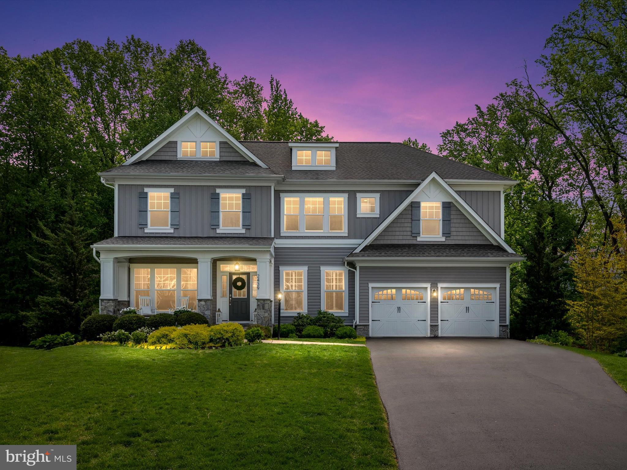 This is the home you have been waiting for...Welcome home to Wilson's Grove, a highly sought-after community in Gambrills, Maryland. This spectacular 5-bedroom, 3.5-bath Colonial spans over 5,000 square feet and is perfectly situated on a premium cul-de-sac lot, backing to serene woods and conservation land.
Step inside and discover beautiful hardwood floors throughout the main level. The home greets you with a large entry-way filled with natural light and a stunning living room and a dining room. French glass doors open to a tranquil office, providing a peaceful space for work or study. The gourmet kitchen is a chef's dream, featuring a large quartz island, double wall ovens, and a dedicated coffee and wine bar. The kitchen opens to a separate breakfast nook, perfect for casual meals.
The family room is the heart of the home, featuring a 10-foot stone gas fireplace. Conveniently located off of the main living area you will find a mudroom, main-floor laundry room, and an oversized two-car garage.
On the upper level of this stunning home, you'll find four generously sized bedrooms. Every room boasts a large walk-in closet, providing abundant storage for your wardrobe and personal belongings. One of these bedrooms features its own private en-suite bathroom. The spacious owner's suite is a true retreat, complete with a sitting area and a luxurious bathroom with a large walk-in shower and soaking tub and his and hers walk-in closets.
The fully finished basement offers an incredible space for entertaining and relaxation. The large recreation room equipped with a custom wet bar is an entertainers' dream. You'll also find a bonus room that is wired to be a theatre room or second office and a fifth bedroom. There is a rough in for a full bathroom as well!
Outside, a beautiful trex-deck overlooks the private fenced-in yard, providing the perfect spot to sip your morning coffee, grill or relax with friends.
Enjoy all this premium community has to offer, including a stunning outdoor pool, playground, tennis and basketball courts, clubhouse with meeting rooms and a gym, and scenic walking and biking trails. With easy access to Annapolis, D.C., or Baltimore and just minutes to Waugh Chapel Town Center known for its excellent shopping, dining, and entertainment options.
NEW Carpet throughout, Freshly Painted, Solar Panels to help with energy bills!