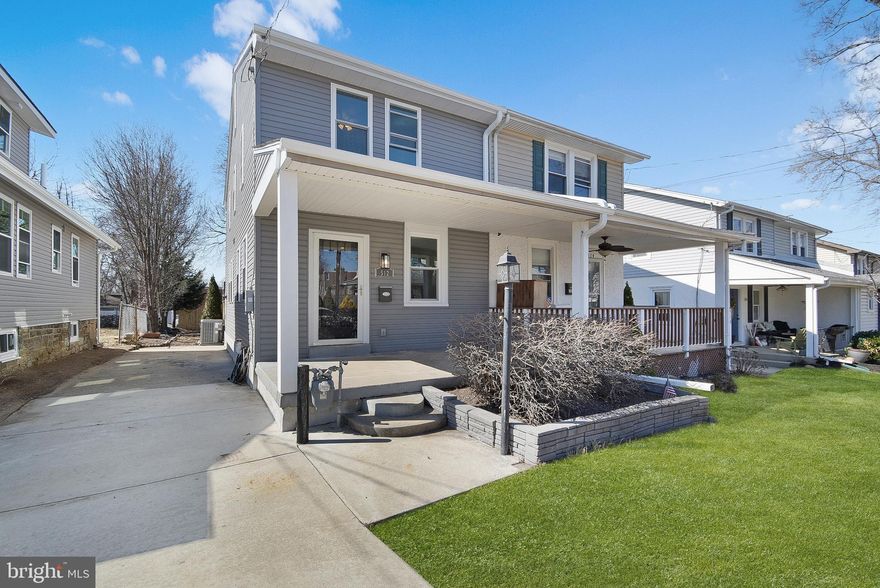 Welcome to 512 Alexander Ave, a beautifully renovated home where modern style meets comfort and convenience. This stunning property has been meticulously updated down to the studs, offering brand new everything! Step up to the inviting front porch and into a spacious, open living area with new hardwood floors throughout. The heart of the home is the gorgeous new kitchen, featuring sleek white cabinetry, solid surface quartz countertops, and a chic subway tile backsplash. Equipped with stainless steel appliances including a gas stove, this kitchen is a chef's dream. A stylish tile floor completes the space, along with a newly added main floor powder room for added convenience. Upstairs, you’ll find three well-sized bedrooms, each with ceiling fans and ample closet space. The full hall bathroom has been beautifully designed with a subway tile tub surround. One of the bedrooms offers walk-up access to the unfinished attic, perfect for additional storage space. The basement features washer/dryer hookups, a new utility tub, and even more storage space. Enjoy the outdoors in the partially fenced backyard, with a large deck ideal for relaxing or entertaining, plus a storage shed for your outdoor needs. Off-street parking for at least three cars is available on the concrete driveway. The home is equipped with a new forced air heat pump for both efficient heating and air conditioning, ensuring year-round comfort. Don't miss out on this fully renovated gem, easily the nicest home for rent in Drexel Hill right now.