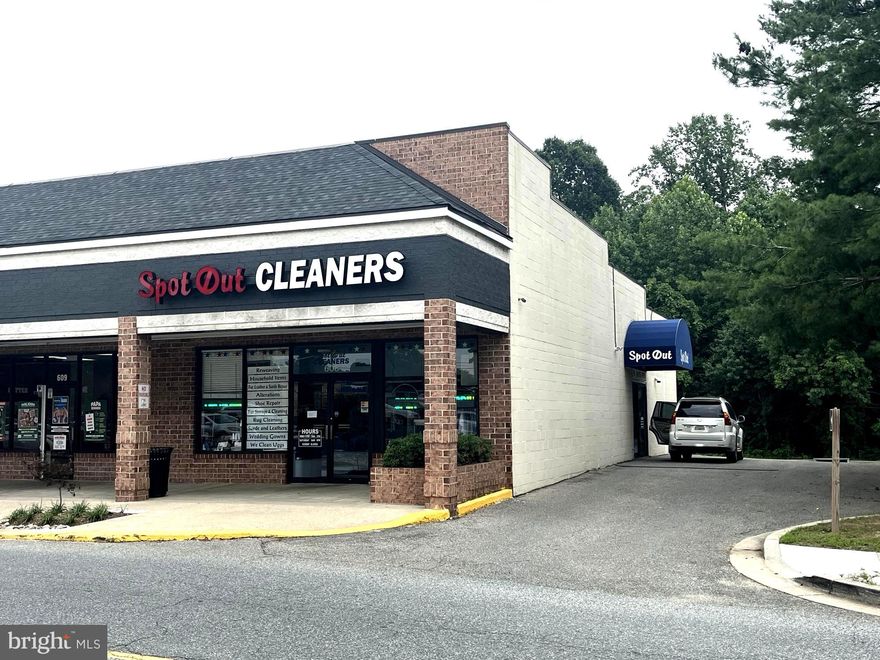 Spot Out Cleaners – A Prime Business Opportunity in Calvert County

Spot Out Cleaners, one of Calvert County’s longest-standing drive-thru dry cleaning businesses, is now available for sale at only $325,000! This is a business sale only.

In operation for over 30 years, Spot Out Cleaners offers unmatched convenience with its highly accessible end-unit location and extra-wide drive-thru lane. Situated just off Route 4 North in Prince Frederick, MD, within the recently updated Fox Run Shopping Center, the business benefits from steady foot traffic alongside national brands such as Starbucks, Firehouse Subs, Planet Fitness, Five Below, Giant Foods, Ulta Beauty, and Burger King.

With D.C. employers issuing back-to-work orders, the demand for professional dry cleaning services is rising—making this the perfect time to invest. Route 4 sees approximately 47,000 cars daily (MDOT 2023), ensuring high visibility and a consistent customer base.

Don’t miss out on this fantastic opportunity to own a well-established business in a prime location! A true, Turn-Key business opportunity.