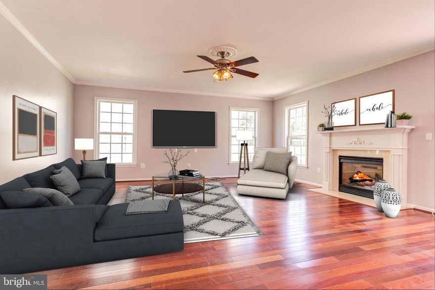 Enjoy 4,200 sqft of living space in this beautiful 4-bedroom, 4.5-bathroom single family house which is freshly painted and ready to move in. Open kitchen with granite countertops, stainless-steel appliances, huge island and breakfast room. Nice-sized backyard, backed to woods, oversized Trex deck and gazebo. Hardwood floors (Brazilian Cherry) except Kitchen with brand-new LVP tiles. Master bedroom with sitting room and dual closets. Upstairs laundry. Fully Finished basement with two dens/study room and full bath. Both HVAC Systems are brand new (2021).  Superb convenient location, close to restaurants, shopping, airport and major employers. Community has playground, tennis court, walking trails and has a low HOA fee. Custom-built house by Stanley Martin. House faces West.