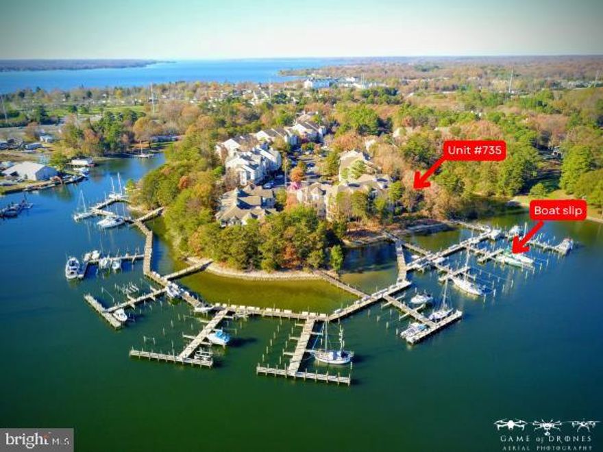Waterfront Living at Its Finest in Solomons Landing!
Welcome to this stunning 3-bedroom, 2-bath end-unit condo offering nearly 2,000 sq ft of light-filled living space with breathtaking water views from every room. Located on the 3rd floor with soaring cathedral ceilings, this home features a spacious open layout, wood floors throughout the main areas, and plush carpet in the bedrooms.
The expansive kitchen is a chef’s dream—granite countertops, abundant cabinetry, gas cooking, center island, breakfast bar, and a sunny eat-in area. The living room is surrounded by windows, anchored by a cozy fireplace, and flows into a charming dining alcove—perfect for entertaining.
Retreat to the oversized primary suite with water views, a luxurious en-suite bath, and generous closet space. Two additional bedrooms offer flexibility for guests or a home office.
This move-in ready condo is located in the gated waterfront community of Solomons Landing, complete with a marina. Includes two boat slips and a reserved parking space. Enjoy resort-style amenities and the tranquility of coastal living just steps from the water.