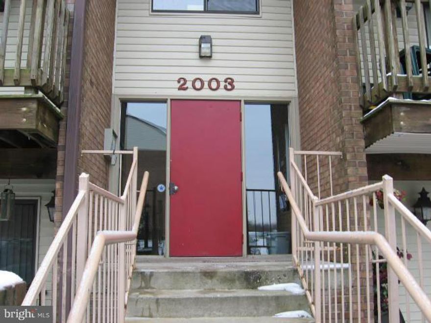 Spacious condo unit.2bedrm possible 3bedrm or office, 2 Full BA carpet thru out, separate dining room, lg family room. Kitchen with plenty of cabinets, washer,dryer, balcony off of the family room. MBR w/walk- in closet  Locked entry door with intercom/buzz in system. Community just off of route 40. Close to Aberdeen Proving Ground Sold As-is AHS warranty pd by the seller
