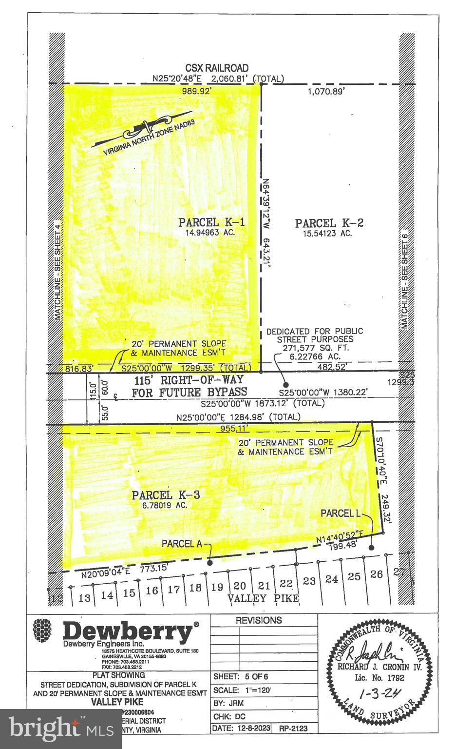 0 VALLEY PIKE LOT K-1; K-3; K-4