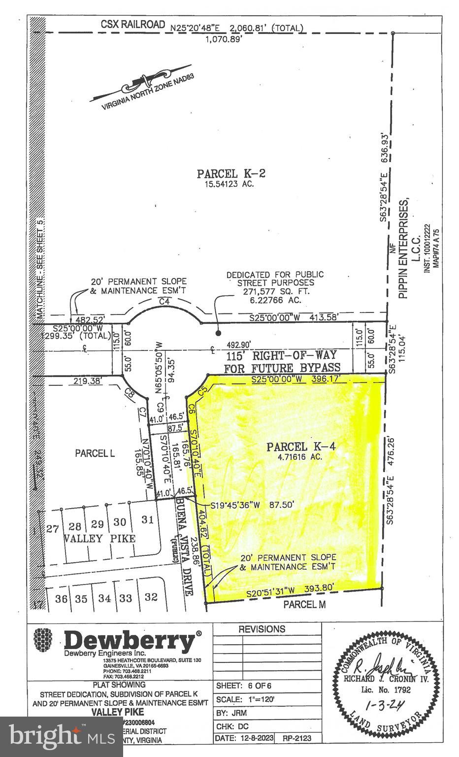 0 VALLEY PIKE LOT K-1; K-3; K-4