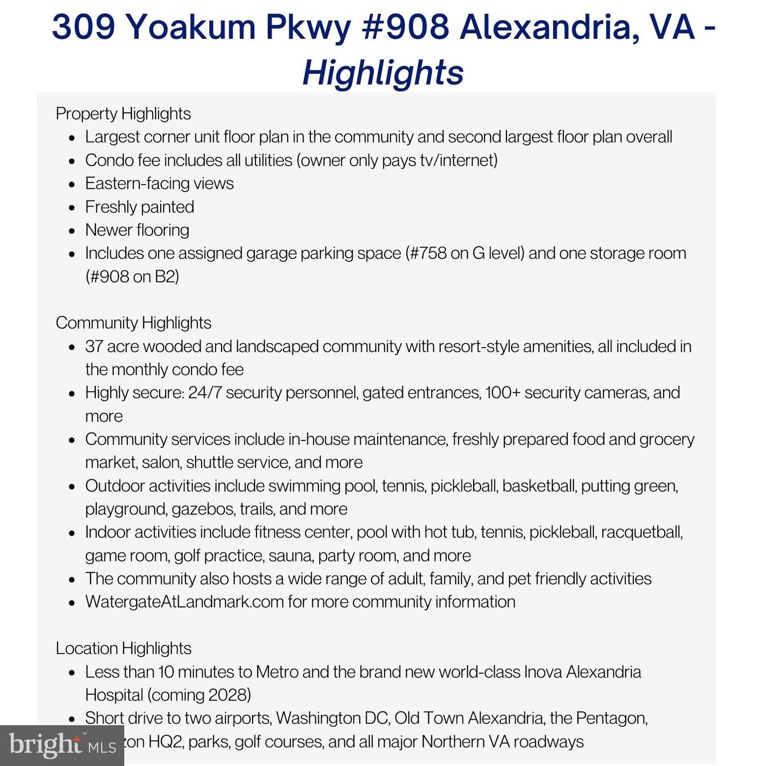 WATERGATE AT LANDMARK - Residential