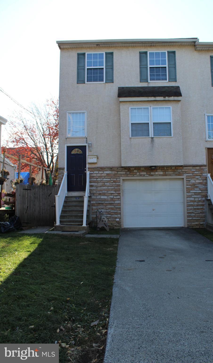 Spacious 3 bedroom 1.5 Bathroom home for rent in Norristown. Ready for new owners. This great home has an attached ground level garage on the front of the home. The stairs bring you to the front door and foyer. This home has an open floor plan. The living room flows into the kitchen and there is a powder room located on this level. Just beyond is the family room with slider access to the new deck. Upstairs you have 3 nice sized rooms with ample closet space. They share the hall bathroom. No carpets, just hard wood floors. The basement is finished with a separate room for the utilities and laundry. There is interior access to the garage which is equipped with a garage door opener. The backyard is fenced for entertaining family and friends. You are close to public transit and have easy access to the blue route and Rt.276. This is a solid home in a great location. With a few choice upgrades this gem will really shine. Property sold As-Is. Inspections are well come. Seller will take care of Use & Occupancy inspection.
