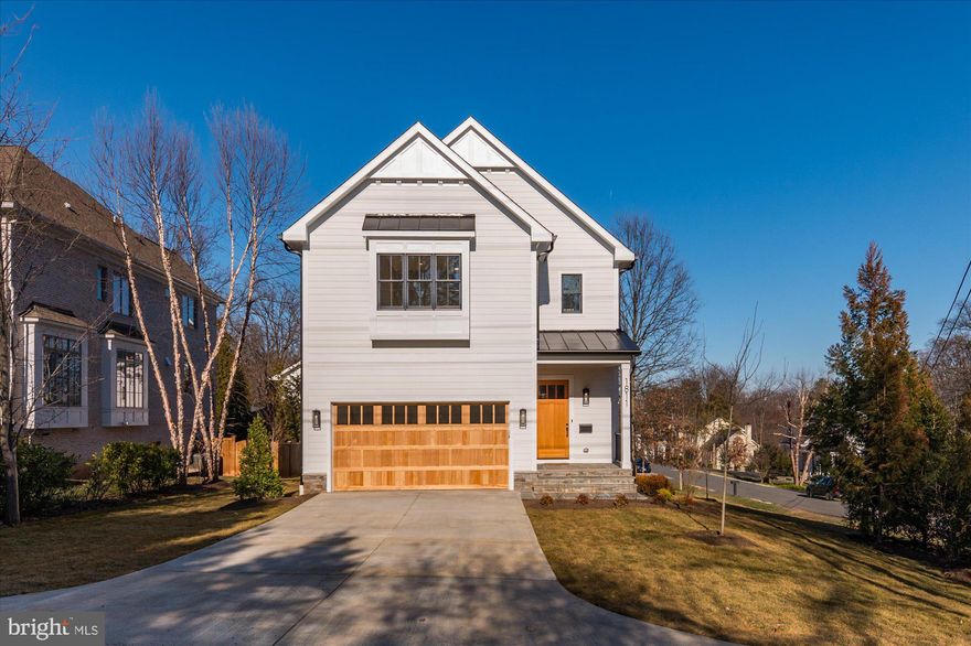 Finished and ready to move in! M-R Custom Homes presents this beautiful new custom home in Franklin Park. This home features 6 bedrooms, 6 full bathrooms, and one powder room with 5,287 square feet of finished living space on four levels and beautiful wide-plank, white oak engineered wood floors throughout the main and upper levels. The main level includes 10ft ceilings, and a beautiful gourmet kitchen with wood-stained custom cabinetry, quartz countertops, 42" Subzero paneled refrigerator, and 48" Wolf Range. The kitchen and breakfast nook open to the great room with coffered ceiling, built-ins, and a gas fireplace with tile and shiplap surround. Through the butler’s pantry is an elegant formal dining room with abundant natural light. The large rear screened porch with heaters and speakers offers an amazing outdoor living space overlooking the backyard and has an attached deck that is perfect for grilling. A private study, mud room with built-in cubbies, and an attached two-car garage complete the main level. The upper level is highlighted by a luxurious primary suite with dual walk-in closets with built-ins, a spa-like bathroom with heated floors, double vanities, stand-alone soaking tub, and heavy glass enclosed shower with wall mounted and rain shower heads. The 3rd floor loft, with full bathroom, is perfect for a private office, guest suite, or play area. The basement includes a spacious recreation room, exercise room, a finished storage room, and a bedroom with full bathroom. Convenient to Chesterbrook Elementary, Chesterbrook Swim and Tennis Club and Chesterbrook Shopping Center. Chesterbrook ES/ Longfellow MS/ McLean HS.
