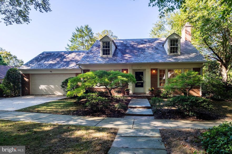 The BEST house to come on the market in Overlook in years! First floor master suite and laundry room! Easy one level living plus two additional bedrooms on the second level. Sunny, private, and extremely well maintained home with expansive patio and beautiful gardens. This light-filled home has great flow with formal living room and dining room. The kitchen, den, and master bedroom all open up to a private patio. Two car garage. 3900 square feet (per floorplan). Enjoy close proximity to the neighborhood pool, Capital Crescent Trail, and easy access to Massachusetts Ave.