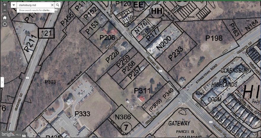 Two Parcels offered together for the asking price. Zoned CRT for Commercial and/or Residential Development. Public Sewer and Water hookups are available at the street. Parcel 259 .40 Acres and  P258 Acres .59 together for a total of  1+/- Acre. Great location and Road Frontage on 355. Close to 270, Biotech corridor and Clarksburg Premium Outlets! Clarksburg is a rapidly growing community, blank slates like these two parcels are becoming harder to find.Call the local listing agent for more info today!