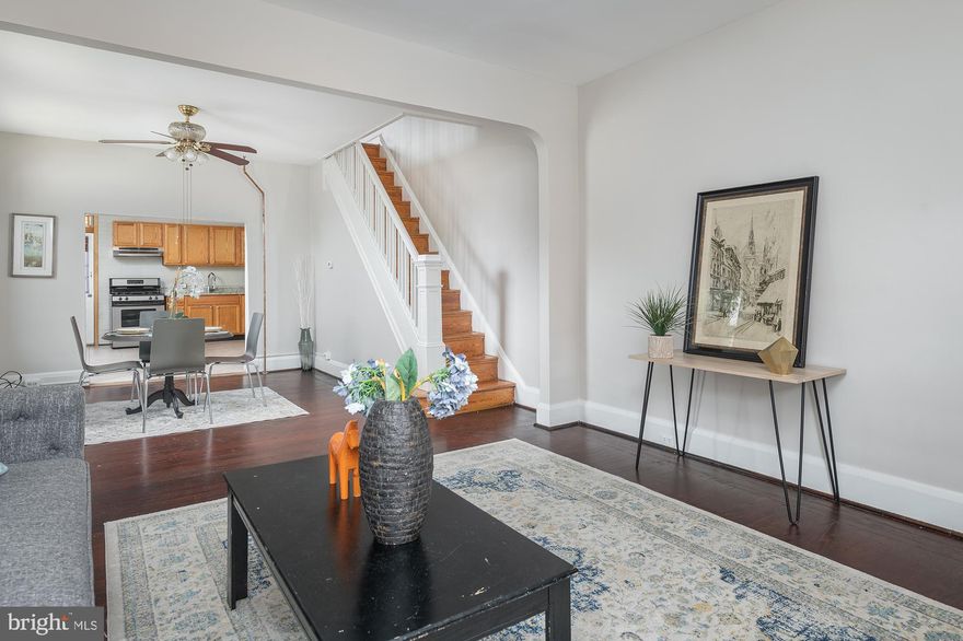 UNBELIEVABLE END OF GROUP PORCH FRONT HOME WITH 3 FINISHED LEVELS! Over 2,000 sq. ft. of living space including original hardwood floors throughout the upper levels, spacious living room and a separate dining room, updated kitchen with stainless appliances & granite counters, upper level w/ 2 large bedrooms, full bath w/ claw foot tub, and a den area, finished basement with family room, 3rd bedroom, & 2nd full bath, and private rear patio! Incredibly located in Brewers Hill, steps away from Canton, Fells Point, close proximity to John Hopkins Hospitals, downtown and major highways.