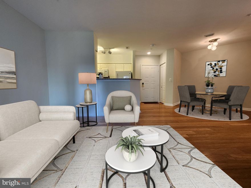 Move-in ready and beautifully updated, this spacious 1-bedroom, 1-bath condo offers modern living in a serene setting. With 810 sq. ft. of bright, open space, the home features soaring 9+ ft. ceilings, wood flooring throughout, and a large private balcony overlooking a peaceful garden. Freshly painted in a neutral palette, the condo includes a fully renovated bathroom with a sleek vanity, modern tub, ceramic tile, and updated lighting. The kitchen is well-equipped with granite countertops, a breakfast bar, a gas oven, and abundant cabinetry. The generously sized primary bedroom offers exceptional storage with a walk-in closet plus two additional closets. Enjoy cozy evenings by the gas fireplace in the living room or unwind on the balcony. For added convenience, the unit includes a brand-new washer/dryer, HVAC system, and water heater, and is ideally located just steps from the elevator. Situated in the secure, amenity-rich Worldgate community, residents enjoy access to a clubhouse, party room, fitness center, and pool. The condo comes with a reserved parking space and ample guest parking. Perfect for commuters, the location offers quick access to the Herndon Silver Line Metro station, RT-267 Dulles Toll Road, Route 28, Fairfax County Parkway, and Dulles International Airport. Nearby, you'll find shopping, grocery stores, restaurants, and entertainment options. The home is close to major employers, including Amazon, Volkswagen, Booz Allen, Fannie Mae, SAIC, and other tech firms—and just 10 minutes from Reston Town Center. Water included. Long-term lease preferred. Pets are considered on a case-by-case basis with breed and size restrictions.