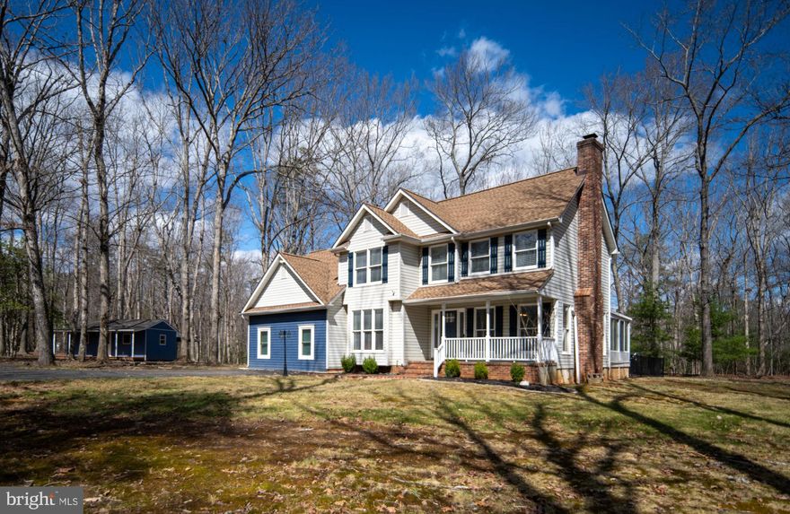 Welcome to 3651 Lanes Corner Road!
This property is the perfect mix of private but not too secluded. Just minutes from Lake Anna and all it has to offer.  Very close to shopping and restaurants in Spotsylvania.
This beautiful home was recently updated. The kitchen and baths are all updated and the roof was new in 2023.  3 Bedrooms. 3 full bathrooms.  Living room, eat-in kitchen, dining room, and family room.  If that were not enough there is a 3-season porch overlooking the 14’x30’ saltwater pool.  This 5-acre lot is full of hardwood trees and has a park feel.  Large windows allow the natural light to flood the rooms.  The paved driveway leads you to the house and cute shed with covered porch.  The main level of this house hosts the kitchen, den/office, dining/living room, fireplace/wood stove, full bath, and 3-season porch.  The upper level has 2 secondary bedrooms and a full bath as well as the primary bedroom complete with ensuite.  The laundry room is statically placed on the upper level near the bedrooms.  Just a few steps down from the main level is a large family room complete with fireplace.  There is also a small office that could be used for gaming or small office.
This home comes mostly furnished with the exception of a few items.  Move in ready!
This home is too good to miss.