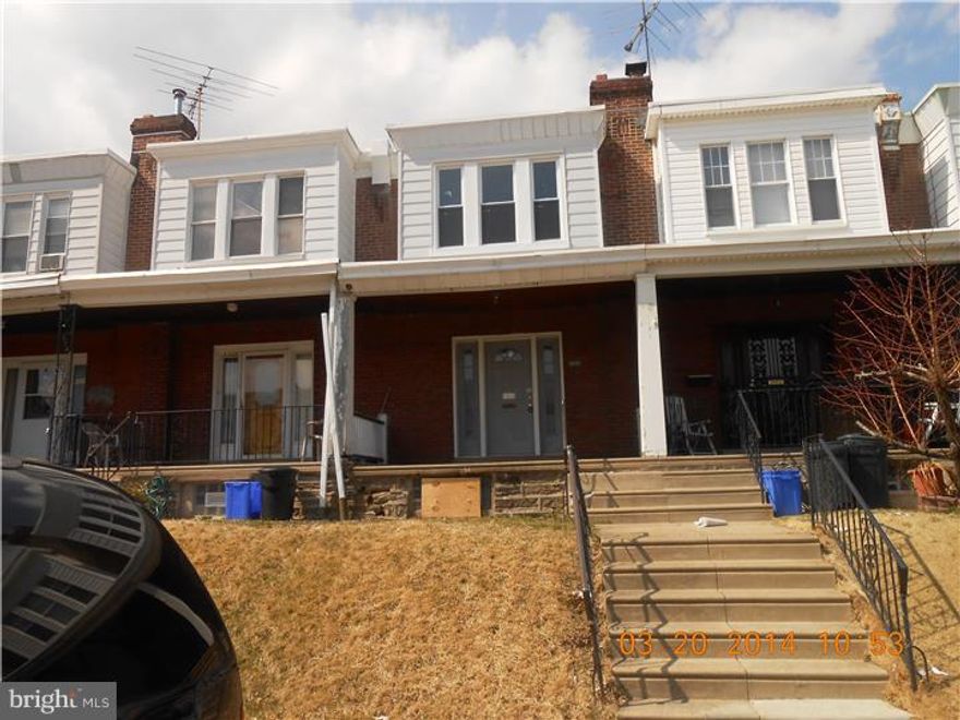This is a Fannie Mae HomePath property. This property is approved for HomePath Renovation Mortgage Financing. Middle row home featuring an open front porch, enclosed rear yard and detached one car garage. The first floor offers a living room, dining room and an improved eat-in  kitchen. The second floor has three bedrooms and a hall bath. Full unfinished basement.