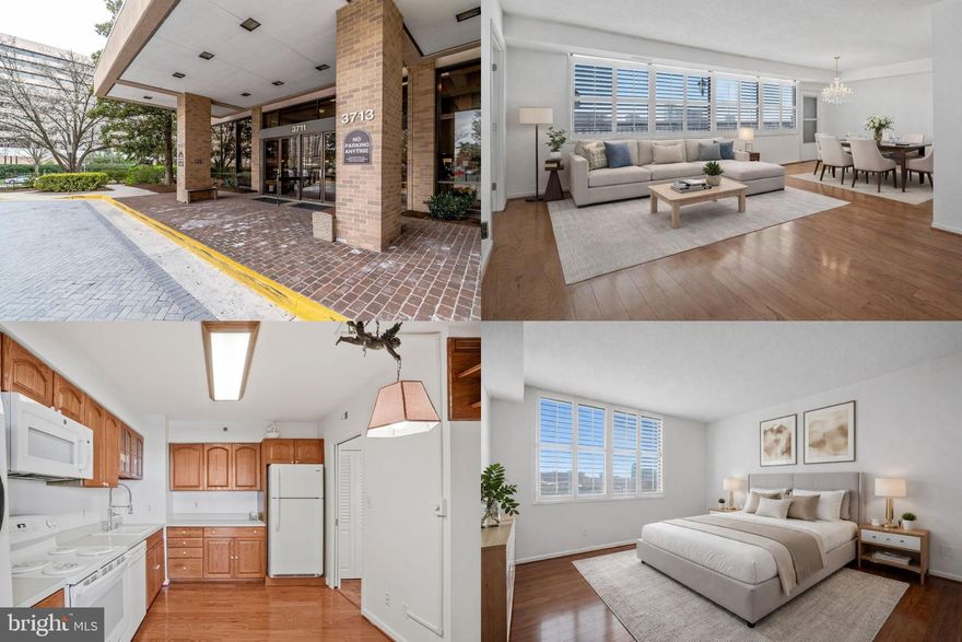 Discover elevated living in this freshly painted, spacious 3-bedroom, 2.5-bath residence, perfectly situated for those seeking the ideal balance of comfort and connectivity in Falls Church. The open-concept layout flows effortlessly, offering distinct spaces for relaxing, entertaining, and a dedicated home office. Step out onto the expansive private balcony to enjoy sweeping, panoramic views stretching toward Alexandria and the Potomac River.

The residence features tastefully updated bathrooms and is complemented by the rare luxury of two deeded, covered parking spaces located directly across from the elevator. Skyline House offers resort-style amenities, including a fitness center, billiards room, rooftop terrace, and a large swimming pool. With an unbeatable location near Rt. 7, I-395, and the Metro, you are minutes from The Pentagon, Old Town, and Downtown DC. Welcome home.