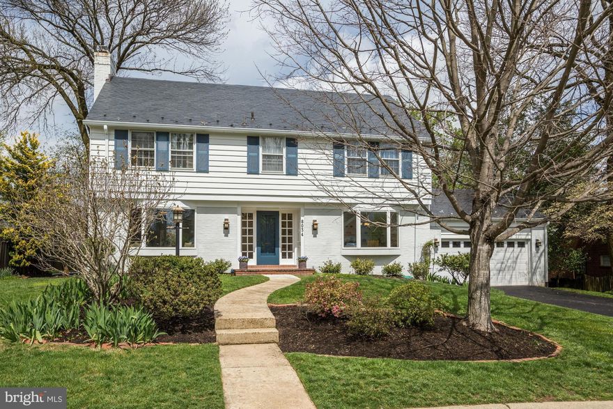 Wonderfully spacious New England Colonial offering large rooms + a flowing floor plan throughout 4 finished levels. 5BR/3.5BA, ren. eat-in kitchen plus dining room, bay windows, sun room, ren. master BA, lower level rec. room, + additional ren. upper level office/guest room. Deck perfect for entertaining. Conveniently located to I-495, Conn. Ave, 1.4 mi. to Bethesda Metro.