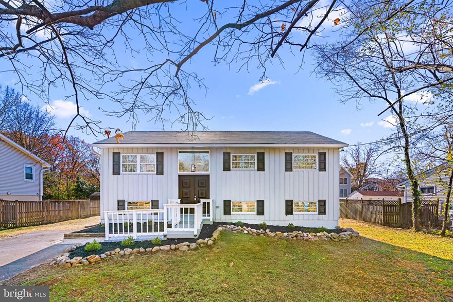 Must see! Beautifully renovated 4-bedroom, 3-bath split foyer in the vibrant water-oriented Cape St Claire community with three marinas and multiple parks and beaches on the Chesapeake Bay. The main level, with hardwood floors throughout, offers a light-filled living room, dining area and kitchen with access to a spacious deck perfect for entertaining and overlooking the large flat backyard.  The brand-new kitchen features new cabinets, granite countertops and stainless-steel appliances. The primary suite offers a full bath. Two more bedrooms and a full hallway bathroom complete the first floor.  The fully finished lower level features the large recreation room, the fourth bedroom, the third full bath, the finished laundry and additional bonus space for a workshop or ample storage.  Minutes to Cape St Claire Elementary School and Cape St Claire Plaza’s shops and restaurants. Easy access to Annapolis.  Owner is licensed Realtor.