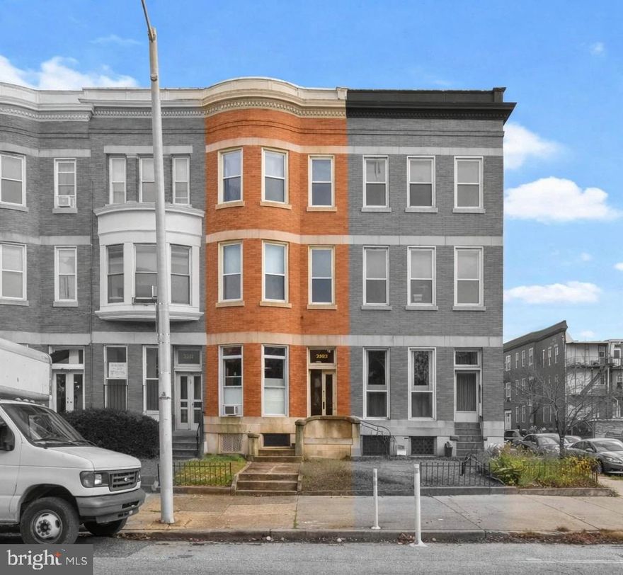 Located in the heart of Charles Village’s highly sought-after “Hot Zone,” 2903 Saint Paul Street offers an exceptional opportunity just one block from Wyman Park Dell and approximately 2.5 blocks from the Johns Hopkins University Homewood campus. With a WalkScore of 95—designated a “Walker’s Paradise”—residents enjoy immediate access to Starbucks, Chipotle, grocery options, and a wide array of neighborhood shops and dining, supporting strong and consistent rental demand. The building’s straightforward utility configuration, including five electric meters and five gas meters, presents future flexibility for expense management while maintaining broad tenant appeal in one of Baltimore’s most reliable rental submarkets.

The building includes one two-bedroom apartment, two one-bedroom apartments, and one studio apartment. Kitchens feature laminate countertops, wood cabinetry, stainless-steel sinks, and gas ranges in 20″ or 30″ sizes. Bathroom finishes vary by unit, with three bathrooms offering modern vanities and one featuring a wall-mounted sink; tubs include a mix of cast-iron and steel with ceramic-tile or vinyl surrounds. Flooring consists of hardwood in living areas, vinyl in kitchens, and a combination of vinyl, ceramic tile, or laminate in bathrooms.

The property is heated by a Central American Radiator gas-fired boiler with hot-water radiator distribution, with hot water supplied by a central 40-gallon gas-fired water heater. The building is configured with five electric meters and five gas meters—one per apartment plus public service—allowing flexibility for future utility billing strategies.

What sets 2903 Saint Paul Street apart is its combination of location, scale, and repositioning potential. Offered at an approachable basis of $106,250 per unit, the property provides a clear path for investors or owner-operators to make targeted improvements and capture upside in a high-demand rental corridor driven by Johns Hopkins students and young professionals. Properties in this pocket of Charles Village trade infrequently, and consistent tenant demand supports both near-term income and long-term appreciation.

Schedule a showing to explore the unit mix, location advantages, and value-add potential this Charles Village asset delivers.