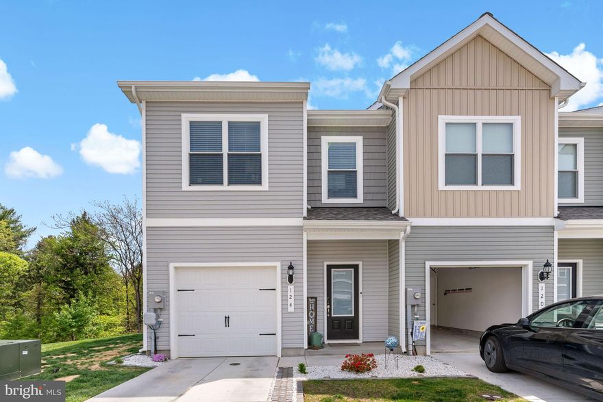 ****Sellers are offering $4,000 in closing cost assistance!!**** Skip the wait and the construction dust—this move-in ready end-unit townhome from 2023 gives you all the benefits of new construction without the hassle. Tucked at the edge of the neighborhood and backing to peaceful trees, this 3-bedroom, 2.5-bath beauty is a rare find in Homeplace at Riverside. The newly installed vinyl fence makes the backyard perfect for pets, and the upgraded end-unit lot gives you a little more breathing room and privacy.

Inside, the open-concept main level is ideal for entertaining, with a spacious family room, a dedicated dining area, and a sleek kitchen featuring stainless steel appliances and a center island. Upstairs, you’ll love the oversized walk-in closet in the primary suite—big enough for serious wardrobe goals—plus a soaking tub and separate shower for winding down in style. Two more generously sized bedrooms, a second full bath, and a convenient laundry room round out the upper level.

Located minutes from I-81, this community offers a peaceful vibe with easy access to the daily essentials—and a quick drive to DC or Baltimore. With neighborhood trails, a park, playground, and picnic area, Homeplace at Riverside is designed for laid-back living.