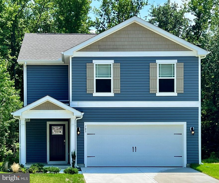 Currently, under construction, the Pine is a 1,953 square foot open concept two-story home, offering four bedrooms, two and a half bathrooms and a two-car garage. A foyer with a powder room and coat closet greets you as you enter this home from the porch. The open floorplan allows you and your loved ones to spend quality time together while in the living room, casual dining area and kitchen. The spacious kitchen has a large island with room for seating, an impressive corner pantry, plenty of white cabinet space and stainless-steel appliances. The kitchen has an eat-in dining area with a sliding glass door for easy access to the backyard. Upstairs you will find the owner's suite complete with a private, double bowl vanity bathroom and two oversized walk-in closets. The additional three spacious bedrooms allow for everyone to have privacy and share access to the second full bathroom. The laundry room is conveniently located upstairs along with an ample hallway closet that could be used as an additional linen closet or for extra storage. The Pine includes a white window treatment package and the exclusive Smart Home® package through ADT giving you complete peace of mind living in your new home. Pictures, photographs, colors, features, and sizes are for illustration purposes only and will vary from the homes as built.