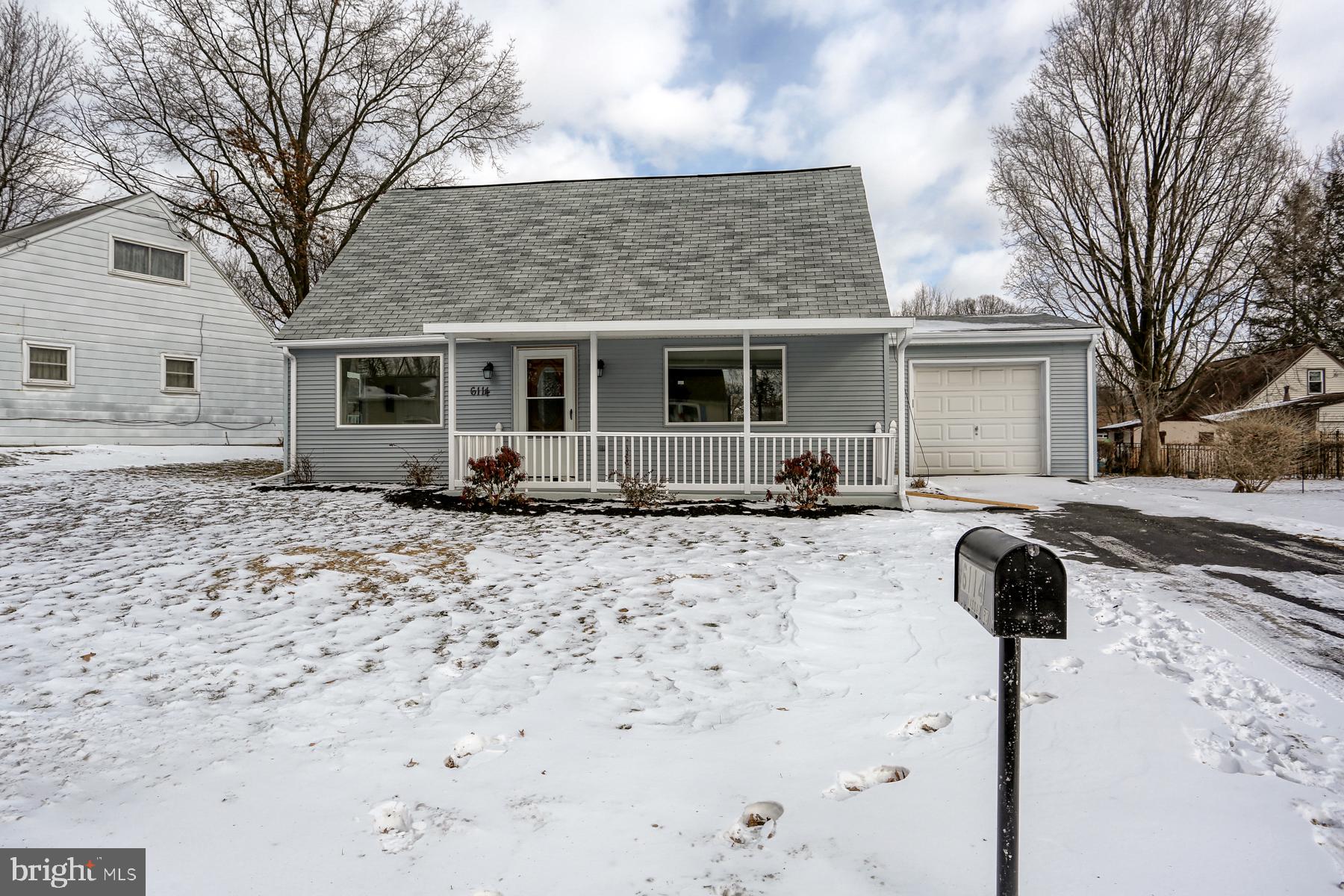 Totally renovated Cape Cod. New gas furnace and A/C unit. New windows,roof, carpet, kitchen cabinets with granite counter top and glass tile back splash. New electrical panel and wirinig . Oversized car garage and much more. A Must See!