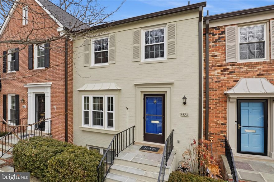 This beautifully updated townhome (2026) offers a seamless blend of natural beauty and urban convenience in the heart of Bethesda. Zoned for Walt Whitman High School district (Wood Acres ES/Pyle MS), this home is perfectly situated just steps from the C&O Canal and Capital Crescent Trail for endless outdoor adventure. Rare opportunity to own in the coveted Sumner Square community! 

**The bright & airy interior shines with extensive 2026 renovations, including fresh paint throughout, newly updated bathrooms with new vanities/light fixtures & more, a fresh modern kitchen featuring new quartz countertops, SS appliances, new sink/faucet, a stylish backsplash, and freshly painted cabinetry with sleek new hardware. 

**Lovely hardwood floors span the upstairs level/stairs and the foyer welcomes you with what we have been told is Vermont Verde Antique, a dark green serpentine stone extracted from the Green Mountains of Vermont. 

**Major systems and exterior components have been meticulously maintained and updated, including a 3-year-old roof (2023), newer windows (less than 2yrs old), HVAC (2018), water heater (2024), ALL appliances - including washer/dryer- (2024). Exterior updates include a freshly painted front door with new hardware and a brand-new privacy fence for the backyard.

**Parking: one spot in front of the unit - plus plenty of additional parking available. 

**Commuting is a breeze with easy access to Massachusetts Ave, MacArthur Blvd, and the Metro Ride-On bus to Friendship Heights (Red Line). Just minutes to Downtown Bethesda and DC! Enjoy low-maintenance living with plenty of parking in a location that truly has it all. Your perfect blend of style, comfort, and top-rated schools awaits! NOT TO BE MISSED!