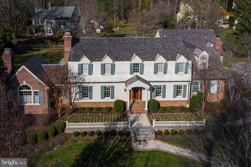 Spacious and Gracious traditional home in the "heart of the Main Line".  Situated on a quiet cul de sac of estate homes. Lovingly expanded over the years with impeccable craftsmanship. The impressive entrance foyer and staircase set a welcoming tone.  The rooms are designed to spaciously accommodate the owners large family.  The Gourmet Kitchen and breakfast area are freshly updated and designed for entertaining. The breakfast area flows out to the private patio, expanding into the entertainment area.  There is a great room with wet bar and large formal dining room.  The cozy family room features built in book cases and is warmed by the fireplace.  Down the hall and tucked way from the action is a separate wing that offers a very formal spacious office/study with custom woodwork and fireplace.  The main floor has one full bath and a formal powder room.  Off the breakfast area you will find an open staircase that leads to the lower level exercise room, the very large family/game room and  large storage room that offers another door out to the garage. The second floor contains the large en-suite master bedroom  with fireplace and new hardwood flooring.  Down the hallway (which also features new hardwood flooring) are  four additional bedrooms and  three full baths, as well as a large  laundry room. The hardwood floors were just refinished and the house freshly painted. This  location is a very sought after address due to the cul-de-sac and the proximity to  shopping and transportation, Devon Yards,  Handel's Ice cream  and Devon station R5 line.