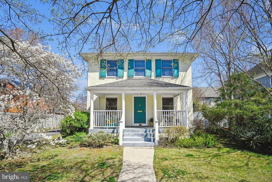 Nestled in Del Ray's Rosemont neighborhood, just two blocks from the Braddock Road Metro, this charming 3BR/2.5BA home, named "Brenton Cottage" and designed by noted Architect Gaver Nichols, offers a blend of historic charm and modern convenience.  Thoughtfully renovated in 2000, the home boasts an open layout, wide oak staircase, and updated windows, kitchen, and baths.  Functional updates include a new washer/dryer, conveniently located on the bedroom level, updated HVAC, a natural gas generator, and basement waterproofing.  Enjoy outdoor living with a large front porch, slate back terrace, mature gardens, and an 8x10 garden house with power.  A driveway accommodating three cars and proximity to the Metro and Del Ray's amenities add to the convenience.  Unique details like a stained glass window, natural gas fireplace, and eat-in kitchen complete this delightful home.