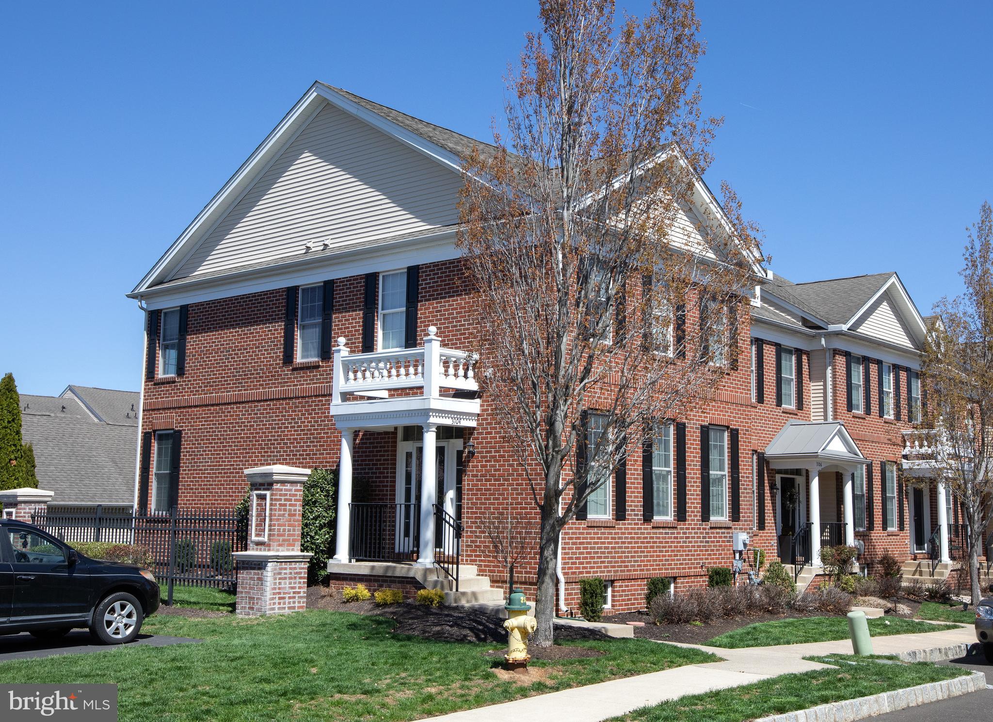 Furnished end unit townhome just minutes from Doylestown and major commuting roads (Routes 263 and 611 to the Turnpike/I-476), close to major shopping such as Whole Foods, Wegmans, Target, etc. Enjoy community amenities such as the swimming pool, fitness center and community clubhouse (all in close proximity). Hardwood floors and high 9' ceilings throughout, the main level features combination dining/living rooms with an open floor plan and combination kitchen/family room with a gas fireplace, all gas cooking, and bar seating at the island. The backyard comes with a grill, and hardscape patio. On the second floor, you will find the primary bedroom complete with walk-in closet and en suite full bath featuring a soaking tub, double sink vanity, and newly remodeled walk-in shower. Convenient laundry on the bedroom level in the hall, alongside the hallway full bathroom. Two additional bedrooms on the second floor can also provide a home office option. The partially finished lower level is currently arranged as a fourth bedroom, and also features a substantial unfinished portion set up for exercise and hobby shop/workbench area. Condo association covers lawn maintenance, trash, and snow removal.