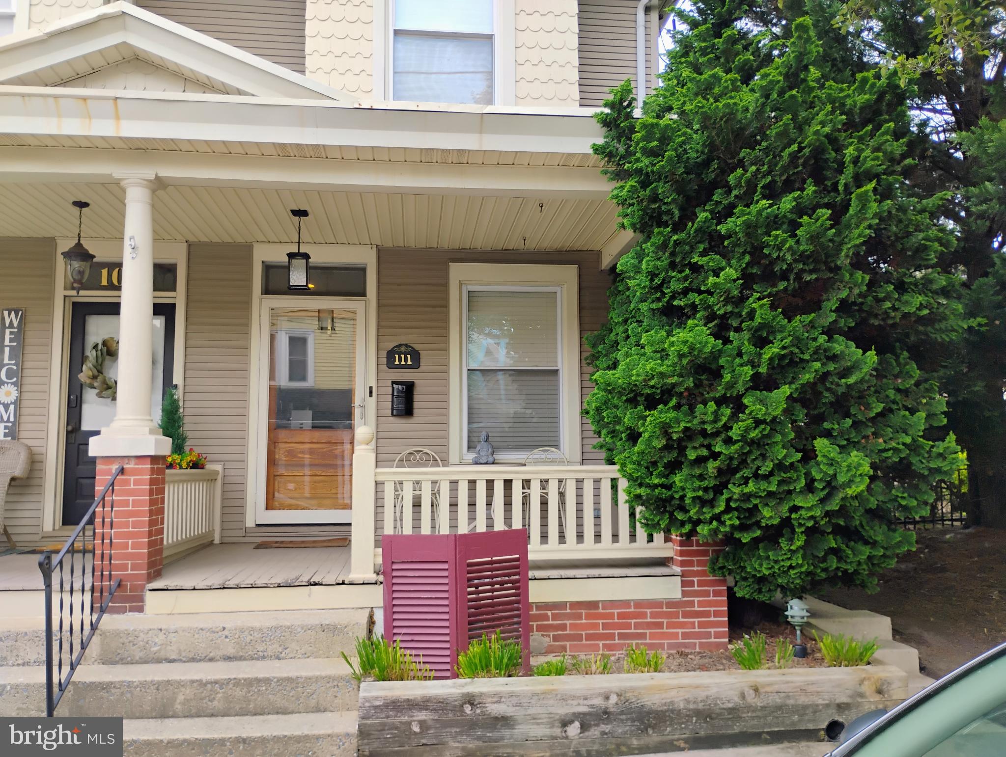 This charming traditional twin home, built in 1910, offers a perfect blend of classic character and modern comforts, and is ideal for both relaxation and entertaining. The heart of the home is the gourmet kitchen, complete with upgraded countertops, stainless steel appliances, and a cozy breakfast area, perfect for morning gatherings. Rich hardwood floors and elegant crown moldings enhance the warmth of the living spaces, while the abundance of natural light from insulated replacement windows creates a welcoming atmosphere. The attic provides additional storage, and the convenient upper-floor laundry adds to the home's functionality. Step outside to discover a beautifully landscaped lot. Enjoy evenings on the patio or balcony, or take advantage of the detached oversized garage and off-street parking. Located just outside of downtown Lititz, this home is surrounded by community parks, excellent schools, and all of the local shops and restaurants that make Lititz the "coolest small town in America." The friendly atmosphere and nearby amenities foster a sense of belonging, ensuring that you'll feel right at home in this delightful community. Experience the perfect blend of comfort and convenience in this inviting residence!