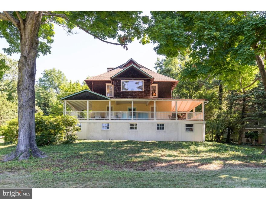 LOCATION!! LOCATION!! LOCATION!!! Beautiful home boasting WALLINGFORD-SWARTHMORE SCHOOLS-Ranked #5 School District in the state of PA!! If you are looking for a home full of character that beckons you to days gone by, then look no further! Charm abounds in this center hall, Colonial style home on a private lane in Moylan, one of the area's most beautiful and sought after neighborhoods! Boasting abundant living space, you will be immediately mesmerized by the wrap around front porch with its breathtaking and picturesque views of the surrounding grounds. This well maintained 6 Bedroom, 3.5 Bath home is ready for you to enjoy and call your own! Enter into center hall foyer to Living Room with french doors and wood burning fireplace, formal Dining Room, Office/Study/Family Room, Powder Room, and Eat In Kitchen with breakfast nook and skylight. Off of the Kitchen is a rear deck, perfect for relaxing, barbequeing, and entertaining! Upstairs on the second level you will find the Master Bedroom with a full Bath, and 3 additional well sized Bedrooms, and another full Bath. Large walk up attic area can be used as a bonus room, as well as 2 additional bedrooms, workout area, or  office space. A two car detached Garage and beautiful landscaping with flowering trees, perfectly placed shrubbery and colorful perennials create an enjoyable outdoor oasis! A commuters dream-and only a stones throw away from the Rose Valley Moylan and Wallingford train stations, Media Borough, the Helen Kate Furness Library, Rose Valley Swim Club and  all of Rose Valley's walking paths. Blue Ribbon Wallingford-Swarthmore Schools make this a smart investment for your future!