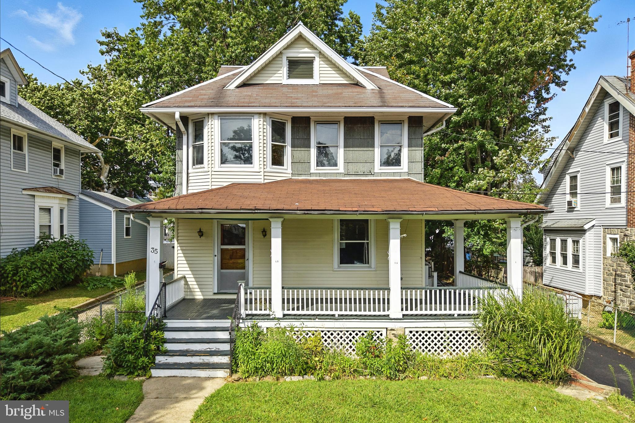 Welcome to this stately single-family home located in a quiet neighborhood in the heart of Glenolden. Boasting nearly 3,000 sqft of living space, this grand 3-story residence offers timeless character and room to grow. While it could use a bit of TLC, the possibilities are endless for those looking to earn some sweat equity. Step inside to a large, inviting foyer that leads into a generous living room, formal dining room, and a spacious kitchen with tons of potential. A convenient laundry area rounds out the first floor. Upstairs, you'll find four oversized bedrooms and a full bathroom, providing ample space for family and guests. The fully finished third floor offers a flexible bonus space—perfect for a fifth bedroom, home office or creative studio. Additional features include a partially finished basement, a charming wraparound front porch ideal for relaxing evenings, and a 2-car detached garage. The brand-new driveway adds convenience and curb appeal.
Full of original details and classical charm, this home is a rare opportunity with tons of potential. Home is being sold in AS IS condition. Schedule a showing today!