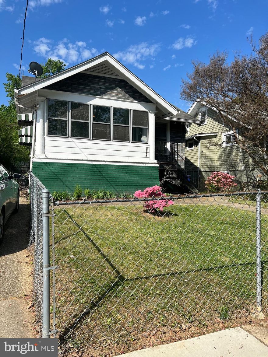 INVESTORS ALERT:  This diamond in the rough is in the perfect location. This 2 bedrooms, 1 baths and basement with an additional framed room is excellent for your buyer. Location less than 10 minutes from 295 and Kenilworth Avenue, shopping and the DC line - and also less than 20 minutes from National Harbor and Virginia line. Needs some love to make it home.  PROPERTY IS SOLD AS-AS.  Seller will make NO REPAIRS!

SELLER PREFERS PRIDE ESCROW AND TITLE COMPANY for settlement