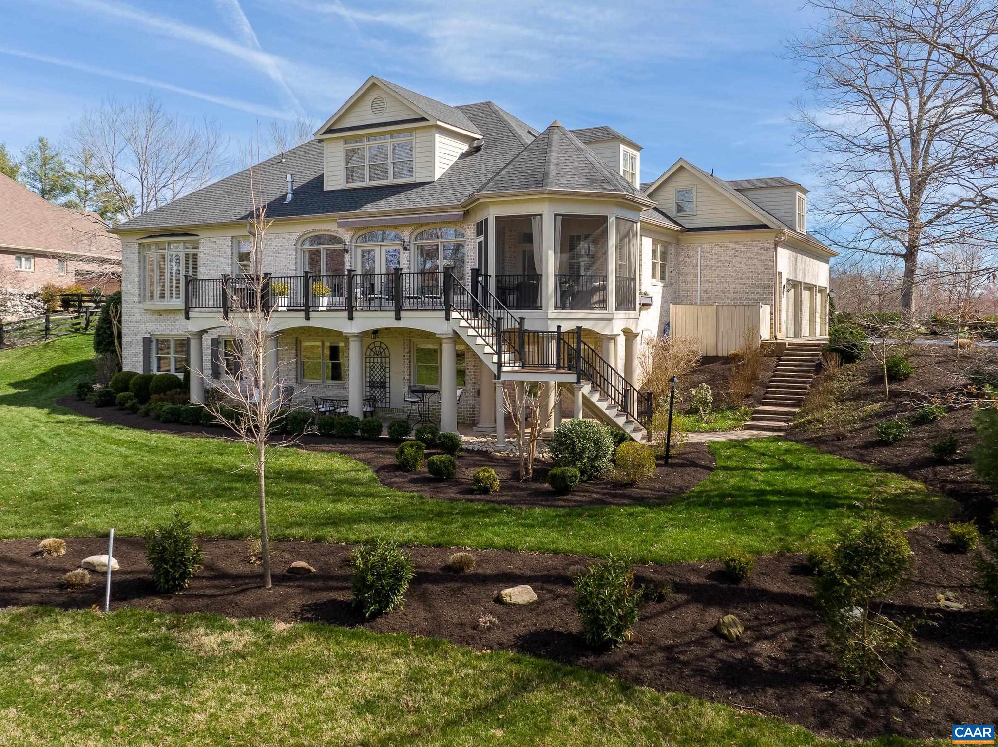 A design/build by custom builder, Vitto Cetta in 1995. Beautiful and quality renovations completed over the last 7 years. You will love the open floor plan, Owner's Suite on the main level, 5 bedrooms, 3 full bath and 2 half baths. Gorgeous chef's kitchen features Thermador 6 burner gas range, builtin single oven, Thermador refrigerator, large island with veggie sink ...and more! Views are amazing...from the front you look over to the 8th fairway and experience the sunrise; from the back you look at the 12th fairway and will be awestruck with beautiful sunsets. Heated space over-the-garage provides a light filled office space complete with a half bath. This home offers easy living with great entertaining space! Premium finishes through out.,Granite Counter,Painted Cabinets,Fireplace in Great Room,Fireplace in Study/Library
