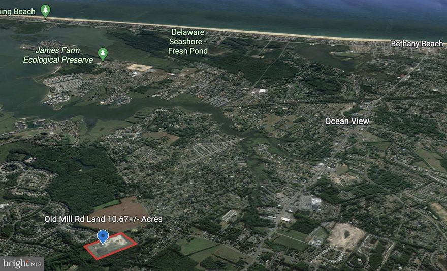 10.67+/- Acres Zoned C1 in Sussex County!  Unlimited Potential with this type of zoning.  12 units per acres allowable and no County Council Hearing Necessary!  Won't last!
Almost 900 Feet of Road Frontage!  No Wetlands on property.  Water & Sewer at the Road.