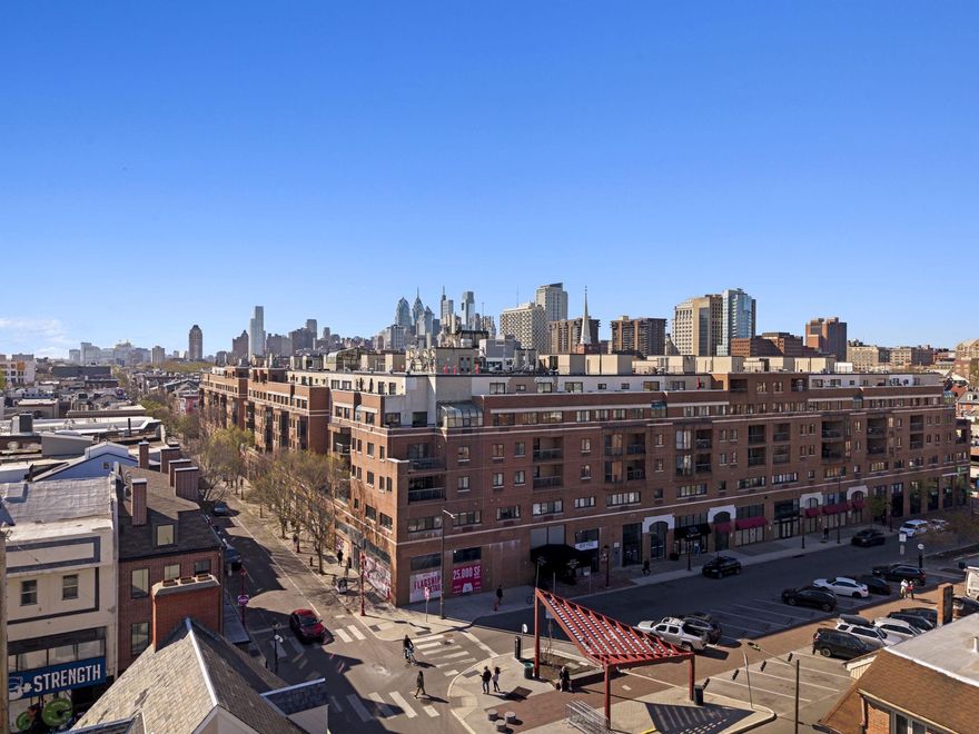 Fantastic one-bedroom, one-and-a-half-bath residence with a private balcony at Abbotts Square. This full-service, staffed building offers 24/7 front desk attendants and a recently renovated lobby with stylish finishes. Amenities include package concierge, on-site management, a fitness center, a recreational and game room, lounge areas, and options for on-site garage parking.  Unit #518 enjoys a highly convenient location near the main elevator, making daily comings and goings especially easy. The home features south-facing windows and a private balcony overlooking South Street, filling the space with abundant natural light throughout the year.  Updated finishes and thoughtful details add both style and function, including low-maintenance wide-plank Brazilian cherry flooring and a well-appointed kitchen with granite countertops, stainless steel appliances, light wood cabinetry, and generous counter space. A breakfast bar provides a casual dining option, while a dedicated dining area offers room for more formal entertaining.  The main living area feels open and contemporary, with sliding glass doors that lead to the private balcony, which is ideal for a café table or a comfortable lounge chair. The entry hall includes a coat closet and a convenient powder room for guests.  The spacious bedroom features three closets, each outfitted with custom organizers. The ensuite full bathroom includes a full-size tub with a tile surround.  Located in a vibrant and highly walkable neighborhood, Abbotts Square offers easy access to boutique shopping, grocery stores, the renowned Headhouse Square Farmers Market, nightlife, and award-winning restaurants. The waterfront running and biking trail is easily reached via the South Street pedestrian bridge. With a Walk Score of 98, most daily errands can be accomplished on foot, and public transportation options are excellent.  Schedule your private showing today and experience everything Abbotts Square has to offer.