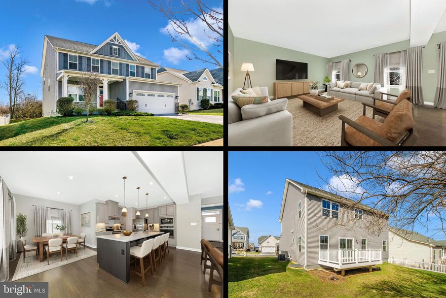 Welcome to this stunning 2019-built Craftsman-style colonial nestled in the desirable Woodbourne Manor community. This impeccably maintained residence offers the perfect blend of modern luxury and serene country living, boasting an open-concept floor plan with soaring 9’+ ceilings and premium finishes throughout. The heart of the home is a gourmet eat-in kitchen featuring a massive center island, upgraded countertops, and sleek stainless steel appliances, all flowing seamlessly into the spacious family room. Gleaming hardwood floors span the main level, adding a touch of timeless elegance and durability to the primary living spaces.
The upper level serves as a private retreat, featuring brand-new carpeting throughout for a fresh, move-in-ready feel. This level is highlighted by a primary suite complete with a generous walk-in closet and a spa-like ensuite bath. Three additional well-appointed bedrooms share a second full bath, and the upper-level laundry room adds a layer of modern convenience. For those seeking even more space, the expansive 1,000+ square foot unfinished basement with natural light and a tankless water heater awaits your custom touch.
Outside, the property truly shines, backing directly to a lush tree line and peaceful open pastures that offer a quiet, pastoral backdrop. Relax on the rear deck or the welcoming front porch and enjoy the tranquility of Jefferson. Complete with an oversized two-car garage and situated just minutes from Frederick and major commuter routes, this home offers the "like-new" construction you desire with the established beauty of Frederick County.
