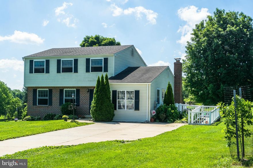 Hereford School District. 4 bedroom, 3.5 bath Colonial situated on a lovely, flat 2.20 acre lot. First floor in-law quarters, handicap accessible-could also be used as an au pair suite.  Updated kitchen with granite countertops, stainless steel appliances and wood flooring that opens to family room with wood burning fireplace. New HVAC(2015), hot water heater(2014) and replacement windows(2009).