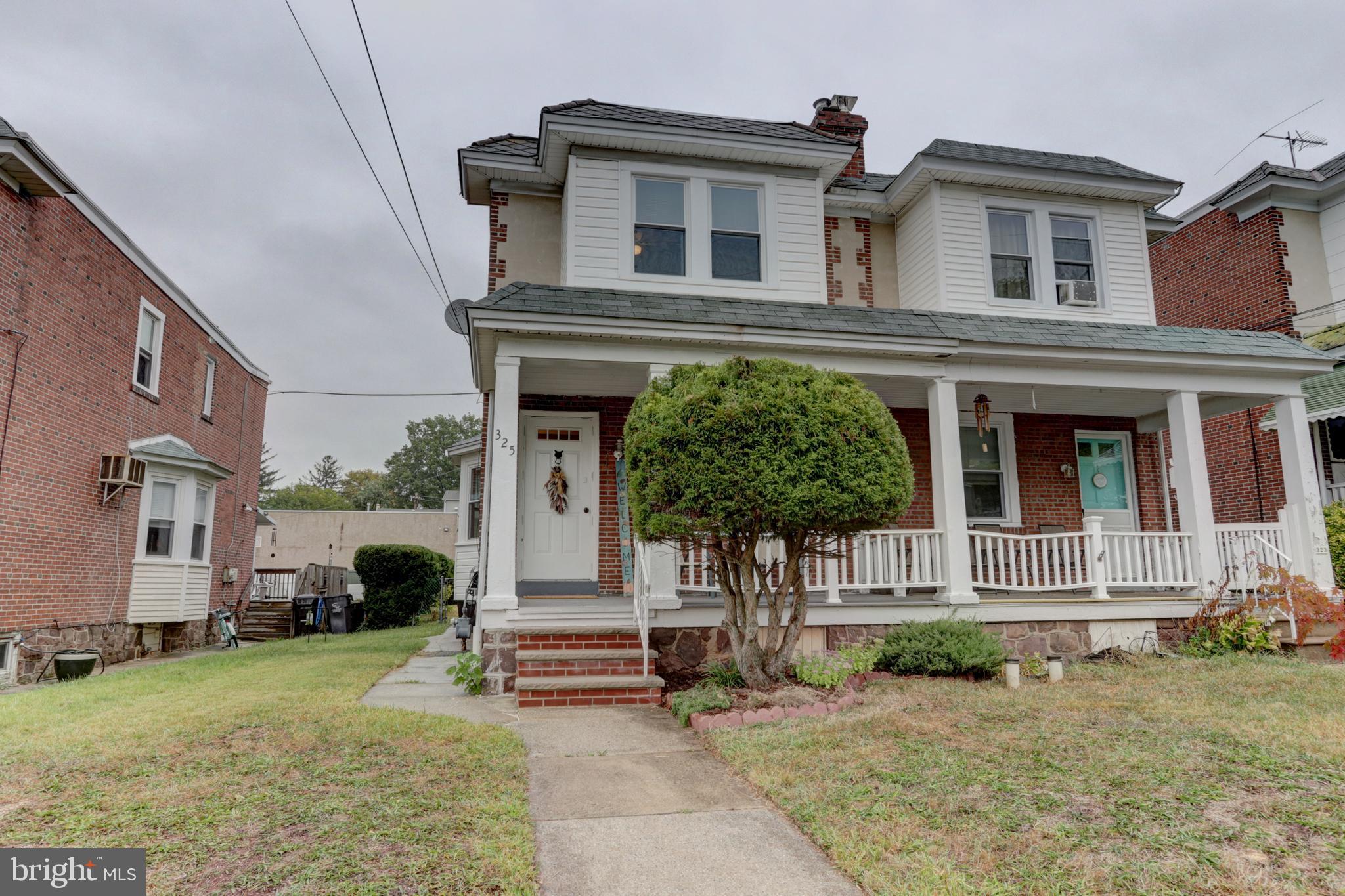 Fabulous location is the Borough of Norristown!  Presenting a 3-bedroom, 2 full bath brick twin home with large rear yard and many upgrades.  Not to mention, there’s a large front porch to enjoy many days and evenings, no matter the weather. This well-maintained home offers a comfortable living space and presents a terrific opportunity for buyers seeking a charming home and convenient location near revitalized parks/playground and the Elmwood Park Zoo.  The living space has professionally refinished hardwood floors and a warm, inviting interior.  Built in shelves accent the one living room wall.  The dining room has 3 large windows. You’ll appreciate the abundance of natural light in many of the rooms.  There are 3 good sized bedrooms and 2 full bathrooms.  Many of the windows have been replaced very recently. Easy access to the back yard from the door off the kitchen.  The basement is partially finished with one of the full bathrooms located here as well as the laundry room with washer, dryer, and wash sink.  Great flex space for a cozy rec room, workspace or storage. There’s access to the basement from the outside using the Bilko doors for convenience of getting things in and out. Home has new electric breaker panel and several ceiling fans. The backyard has lots of flat usable space for yard games, gardening, pets, but best of all there's privacy fencing and shrubs.  Economical gas heat and hot water.  Walk to nearby parks, transportation, new brewery, restaurants.  Make your appointment to see this lovely home in Montgomery County.