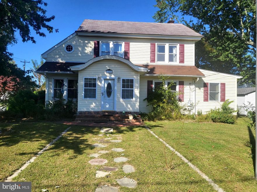 Introducing 1509 Old Ocean City Rd, owned by the same family since 1963,  Colonial style home with curb appeal,  being stick built and structurally sound situated on a fenced-in corner lot.  The grounds are well landscaped,  the rear yard is deep and has a paved driveway  to carport,  detached garage, and storage shed. The house is two story with vinyl siding, replacement windows and architectural shingle roof.  Interior has a traditional floor plan with large living room with  built in shelves and wood burning fireplace,  formal dining room and den/office.  Second level has three bedrooms and a bonus room with skylights.  The attic is floored with ample stand-up room, and there is a partial basement with entry from inside. The carpeting is very worn and  underlying hardwood could be the replacement.  The interior could use  other attention and upgrades.  This is an estate sale and the property is offered in as is condition.