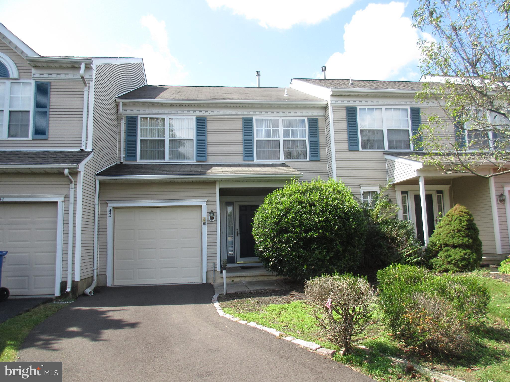 Welcome to this Tapestry townhouse in Newtown Grant. Ready for occupancy. The townhouse features
living room with fireplace, dining room, kitchen with breakfast counter, sliding door to patio and rear yard, powder room on first floor. Second floor has 3 bedrooms with 2 full bathrooms. Washer and dryer are also located on the second floor. Attached garage. Convenient to shopping, I295, Route #1 and Airports.
Some pictures taken previously.