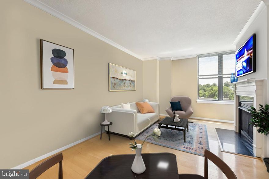 **PRICE IMPROVEMENT OCT 22** Motivated Seller!  Bring all reasonable offers for consideration !! Welcome to The Park at Courthouse! The open concept living, kitchen and dining area make this one bed/ one bath, light filled condo seem larger than its 758 square feet. The Kitchen features granite counters, stainless steel appliances and recessed lighting. The ample bedroom is large enough for a king bed. We have it staged with a Queen with a reading nook that could be used for a home work/desk area. The bedroom has two large closets and direct access to the full bathroom with a soaking tub/shower combo and large vanity. The bath is also accessible from the front hall for guests.  Beautiful hardwood floors throughout the living area and tile in the kitchen and bath, and  stacked washer/dryer in the large foyer. The unit comes with reserved garage parking.  The building also offers premium amenities including a fitness center, community room, business center, and landscaped courtyard. The well-managed association keeps condo fees below the area average, providing owners with excellent value. The Park at Courthouse is next to Rocky Run Park and minutes to DC, National Airport, National Landing (Amazon HQ2), the Pentagon, Tysons, and more. Easy access to major Northern VA roads – Routes 50, 66 and I-395.