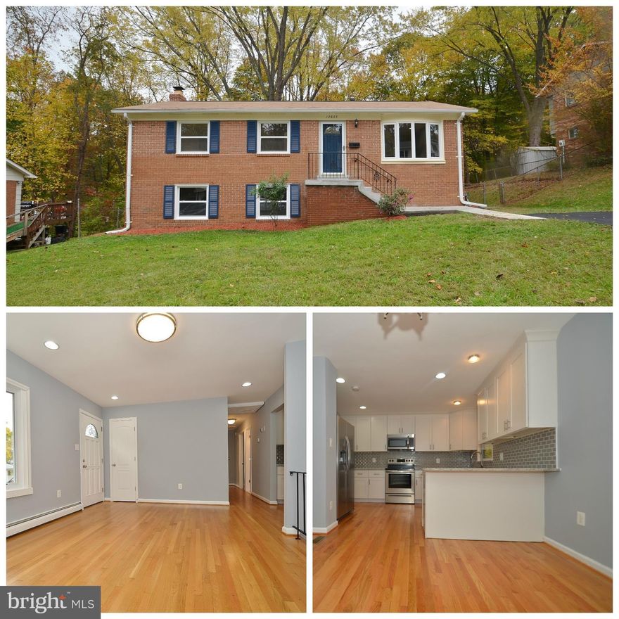 Stunningly renovated home in Dale City! Hardwood floors throughout the main lvl. Fresh paint, New Windows, Gourmet kitchen w/ island, white shaker cabinets w/ granite top & new SS appliances. French doors leading to a huge deck and half screened in w/ a swing bench for entertaining. Whole house fan w/ shutter is on hall way ceiling. Lower lvl w/ cozy wood burning fireplace, room & den & full bath.